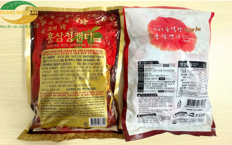 Kẹo hồng sâm không đường