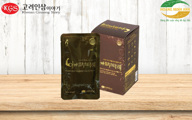 Nước hồng sâm dành tặng cha