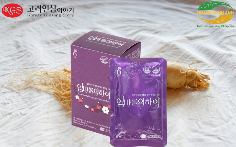 Nước hồng sâm dành tặng mẹ